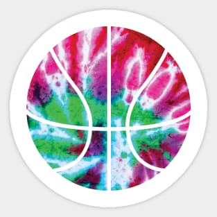 'Basketball Rainbow Tie Dye' Cool Hippie Peace Retro Gift Sticker